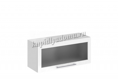 Шкаф верхний ШВГС 800 Кухня Ксения (Белый глянец)