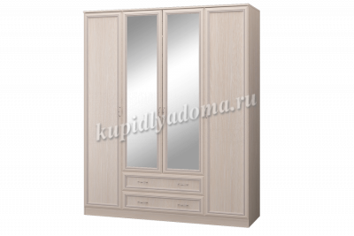 Шкаф Верона 4-х дверный с зеркалом (Дуб атланта)